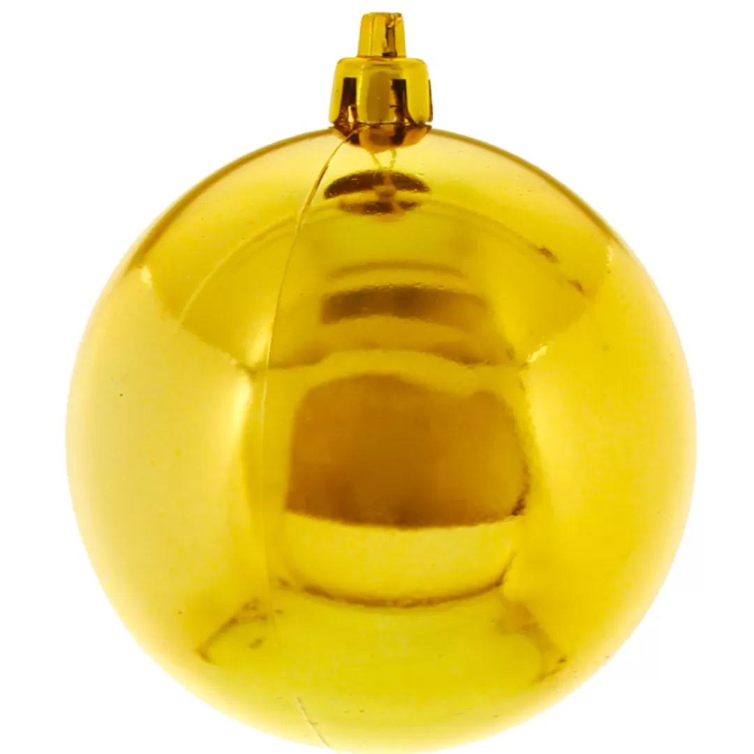 The Christmas Shop Gold Theme | Shatterproof*10cm Shiny Gold Bauble