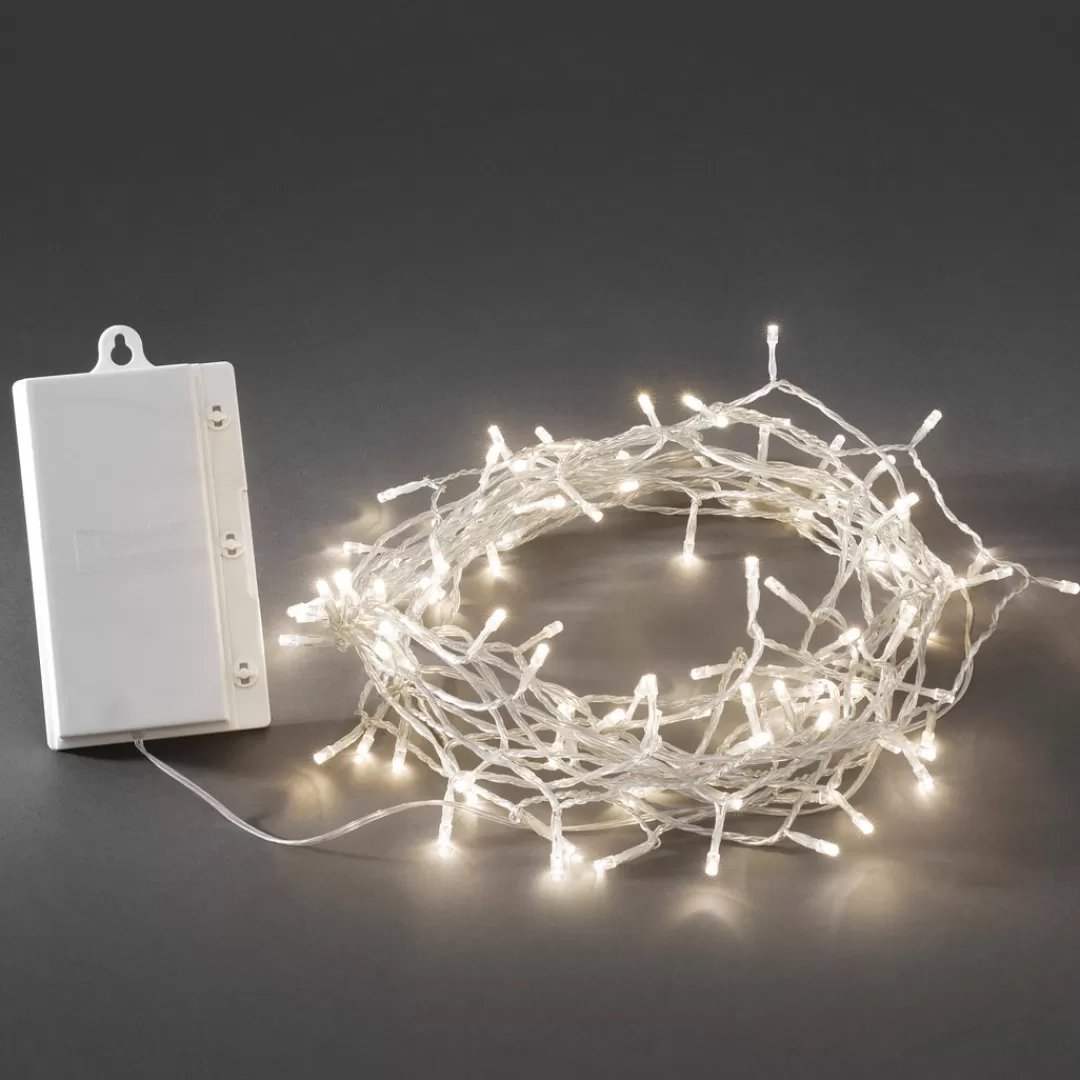 The Christmas Shop Battery Operated Lights*128 LED On Clear Flex