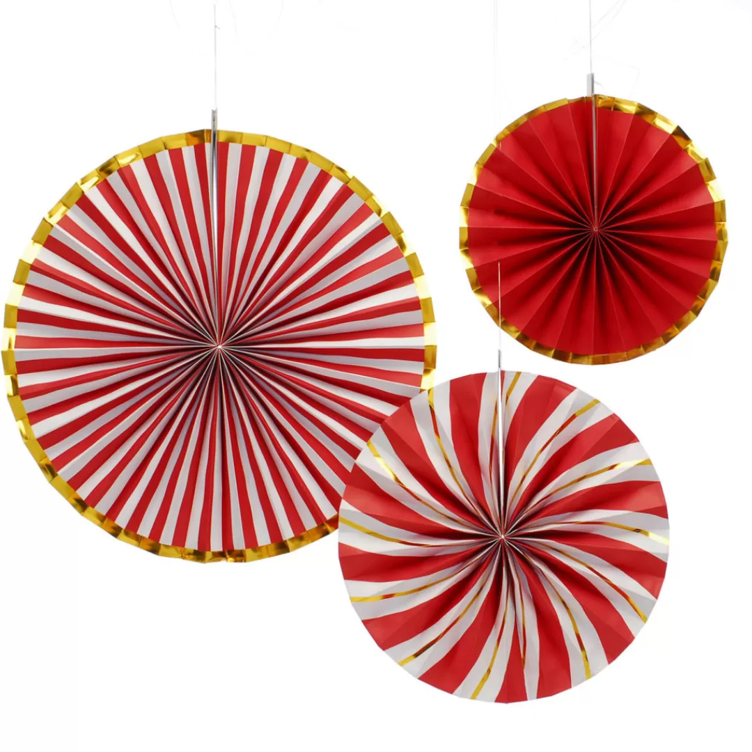 The Christmas Shop Paper Decorations*3 Paper Fans