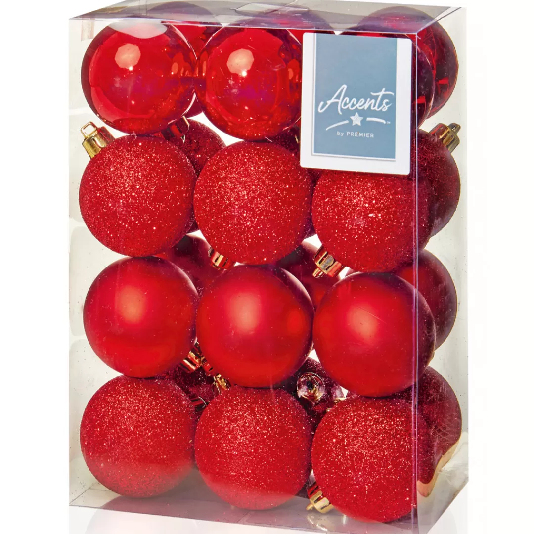 The Christmas Shop Red Theme | Shatterproof*60mm Red Shatterproof Baubles