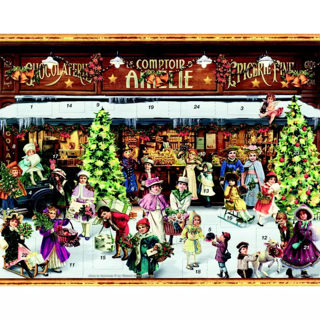 The Christmas Shop Advent Calendars - Card, Fabric And Wood*Advent Calendar - Christmas Shop