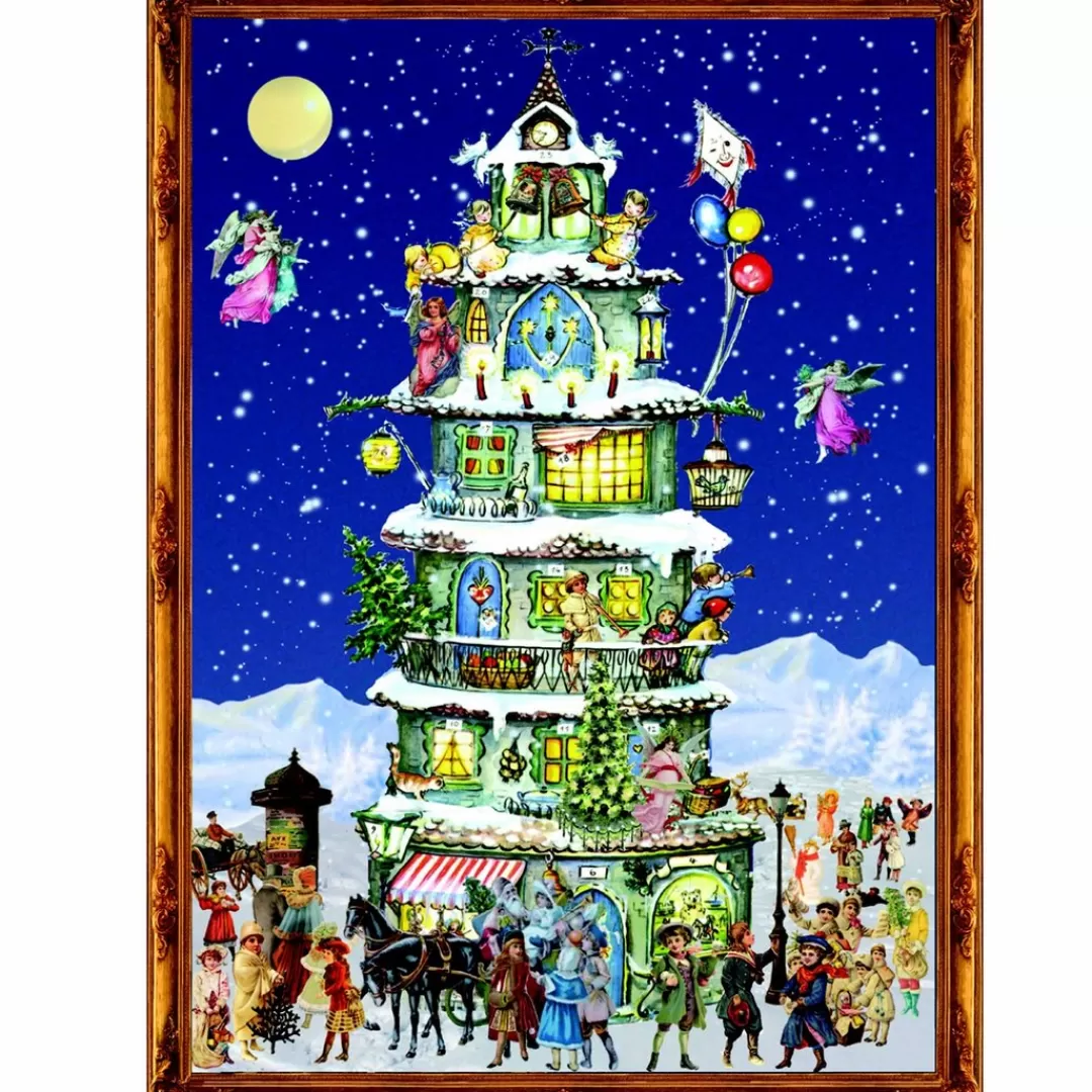 The Christmas Shop Advent Calendars - Card, Fabric And Wood*Advent Calendar - Tall House