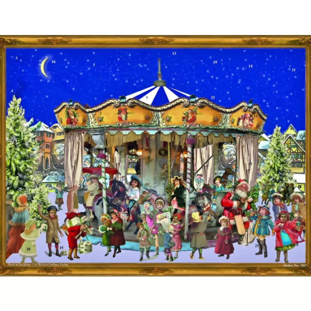 The Christmas Shop Single Cards | Advent Calendars - Card, Fabric And Wood*Advent Card - Carousel