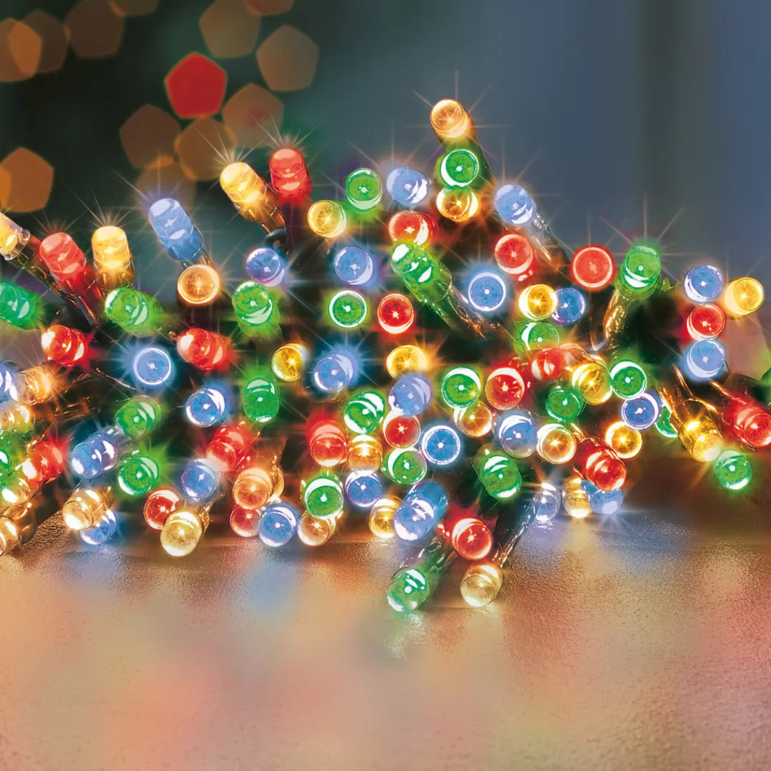 The Christmas Shop Battery Operated Lights*Battery Operated 100 Multi-Colour LED Light Set