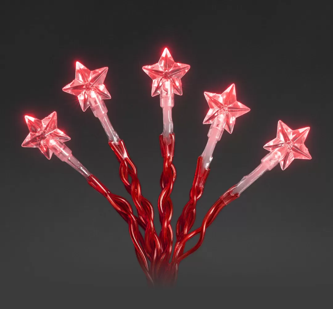 The Christmas Shop Battery Operated Lights*Battery Operated Red Star Lights