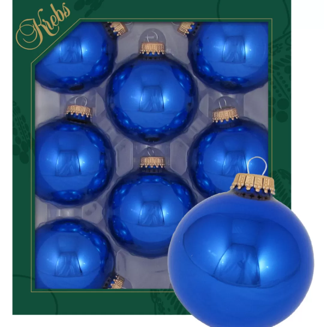 The Christmas Shop Other Colours | Glass*Blue Shiny Baubles