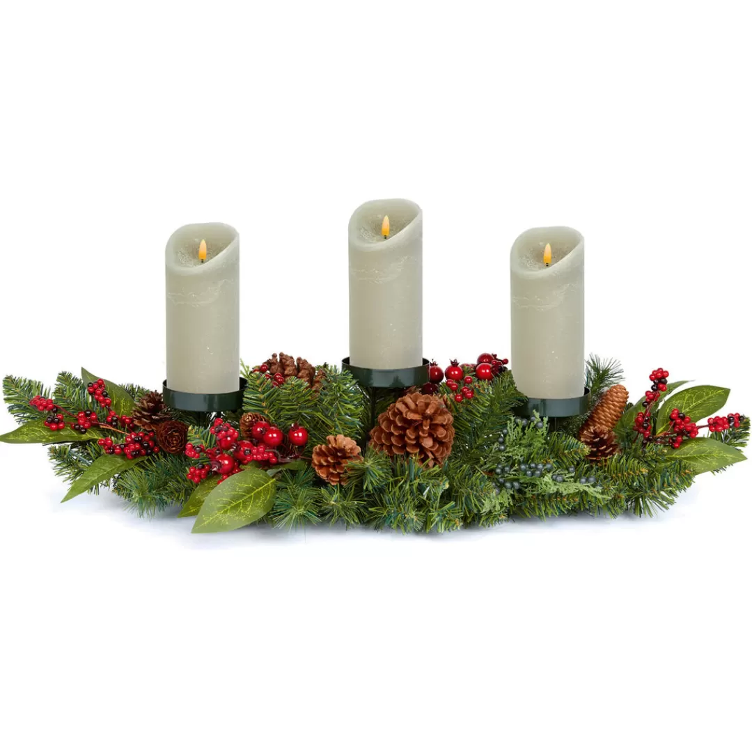 The Christmas Shop Picks & Berries | Candles*Candle Holder Arrangement