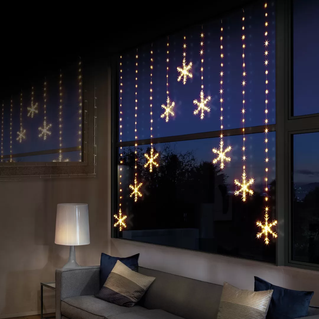 The Christmas Shop Electric Operated Lights*Curtain Snowflake Light