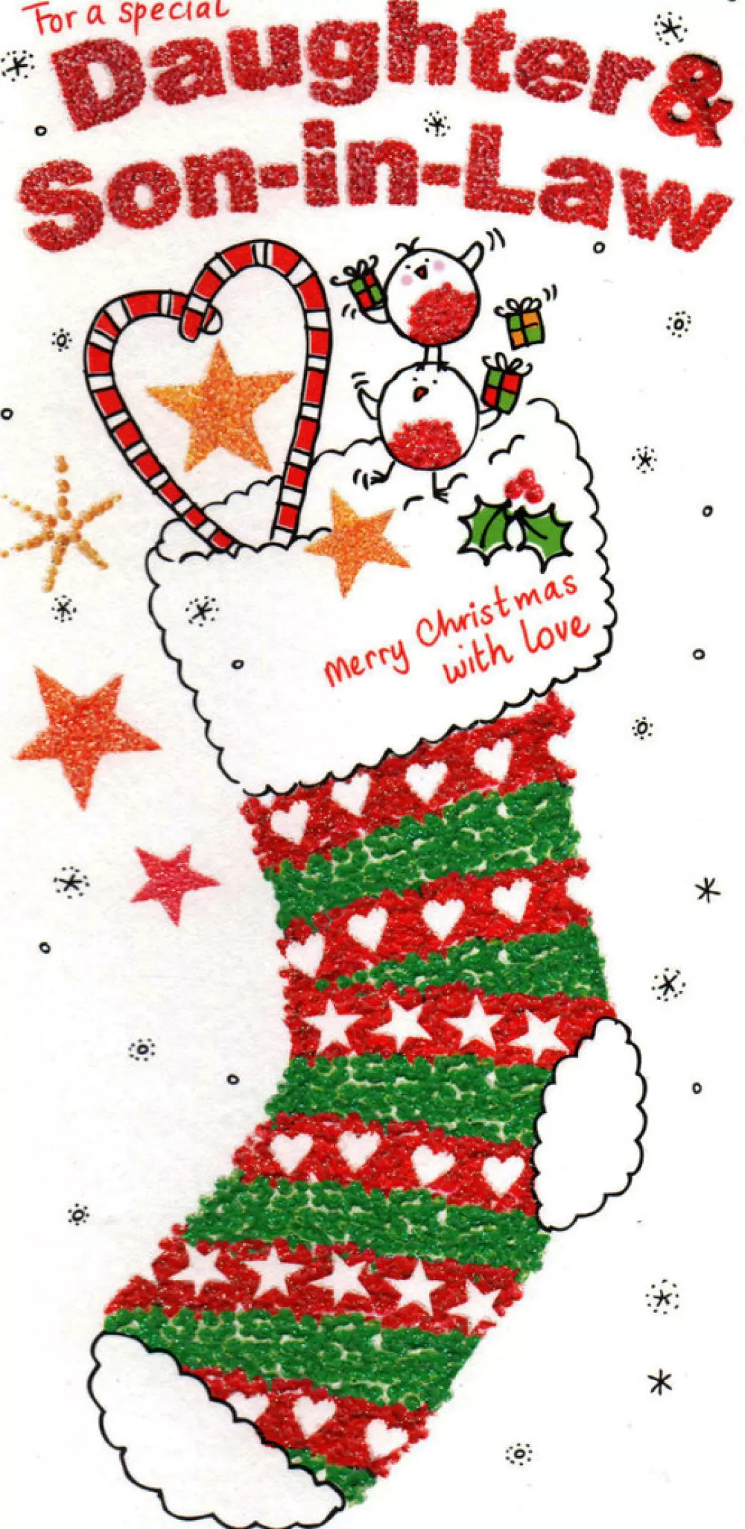 The Christmas Shop Cards For Relatives*Daughter And Son-in-Law Christmas Card