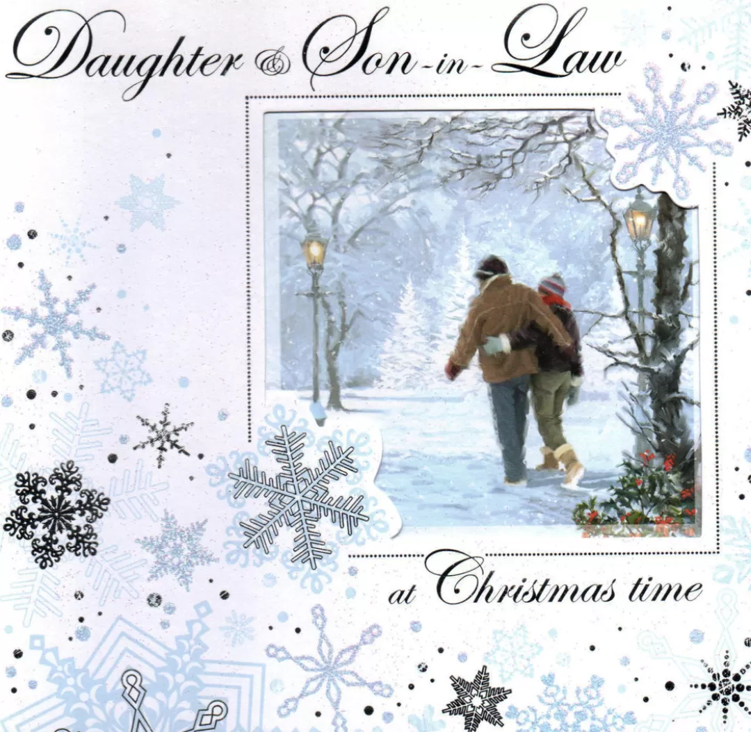 The Christmas Shop Cards For Relatives*Daughter And Son-in-Law Christmas Card