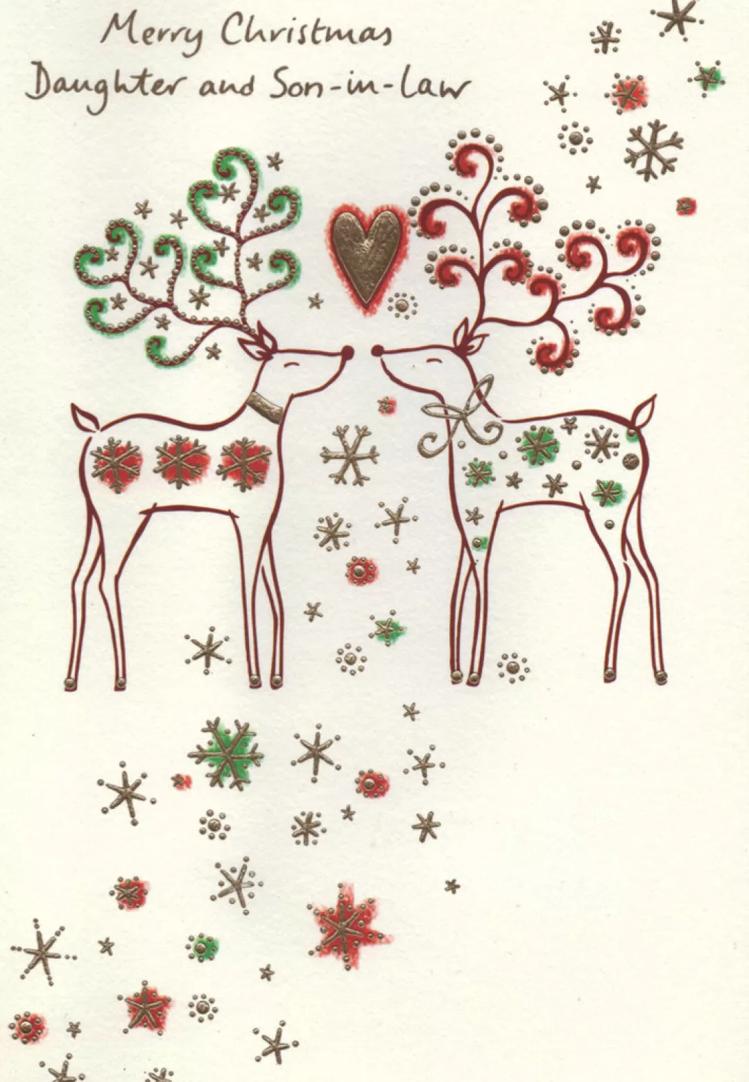 The Christmas Shop Cards For Relatives*Daughter And Son-in-law Christmas Card