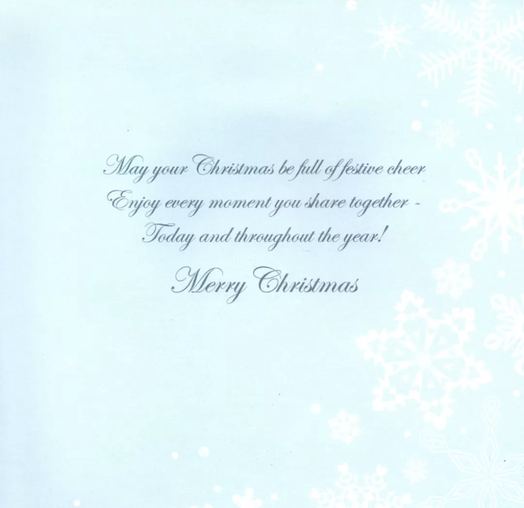 The Christmas Shop Cards For Relatives*Daughter And Son-in-Law Christmas Card