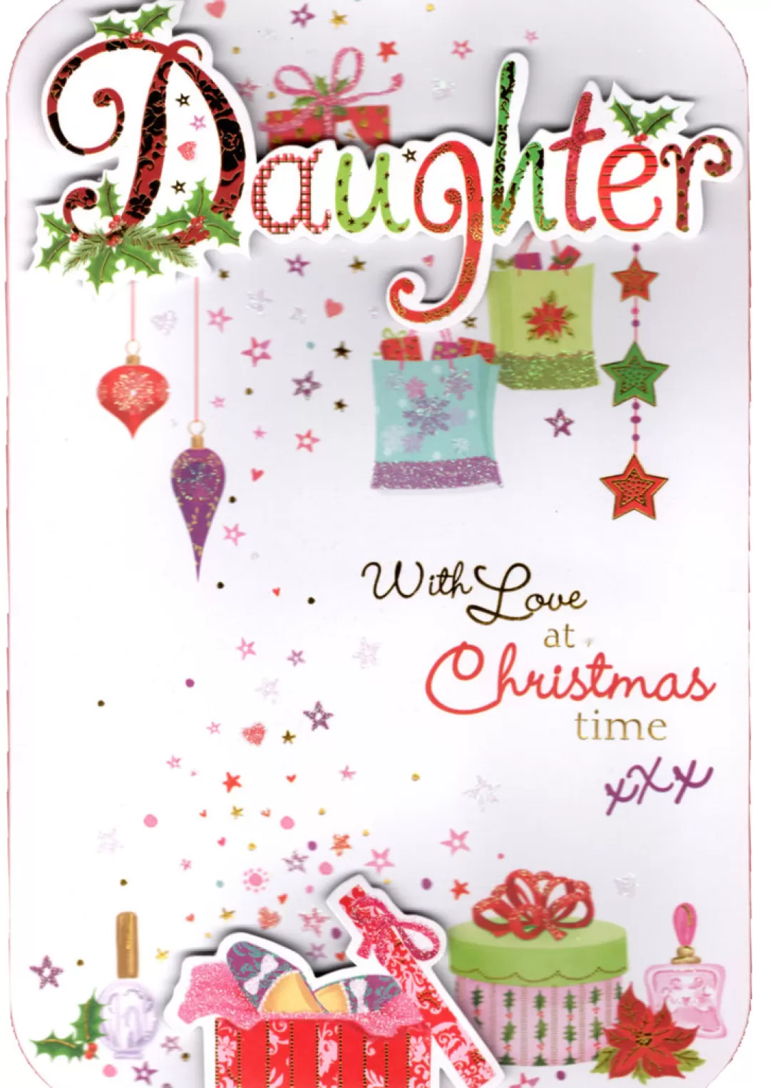 The Christmas Shop Cards For Relatives*Daughter Christmas Card