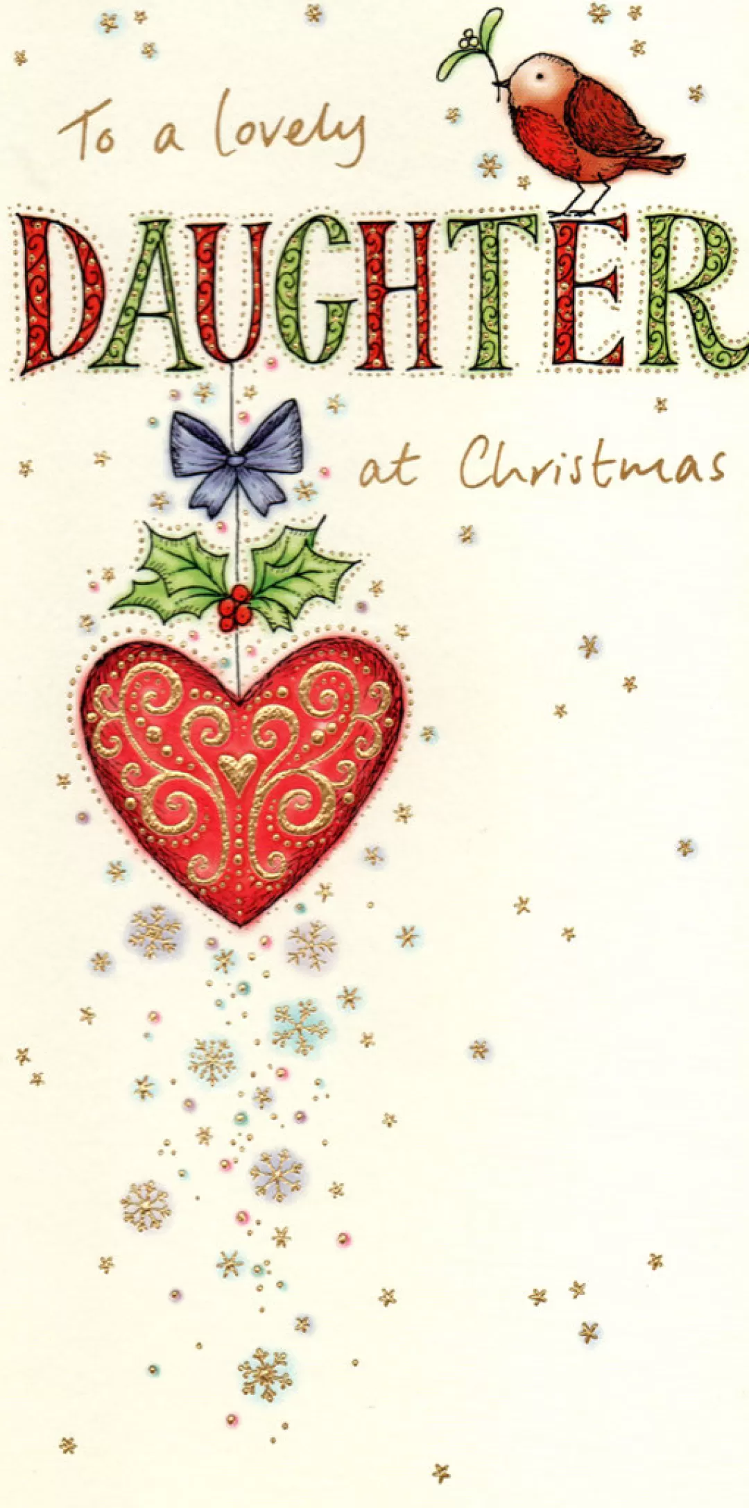 The Christmas Shop Cards For Relatives*Daughter Christmas Card