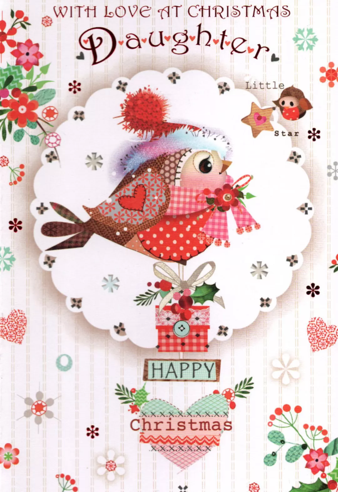 The Christmas Shop Cards For Relatives*Daughter Christmas Card