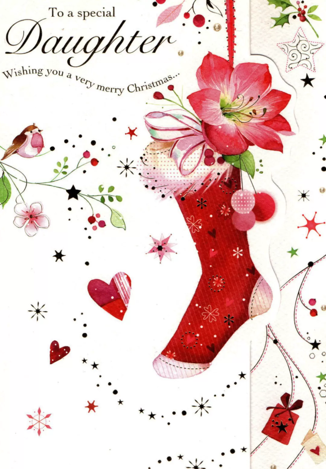 The Christmas Shop Cards For Relatives*Daughter Christmas Card