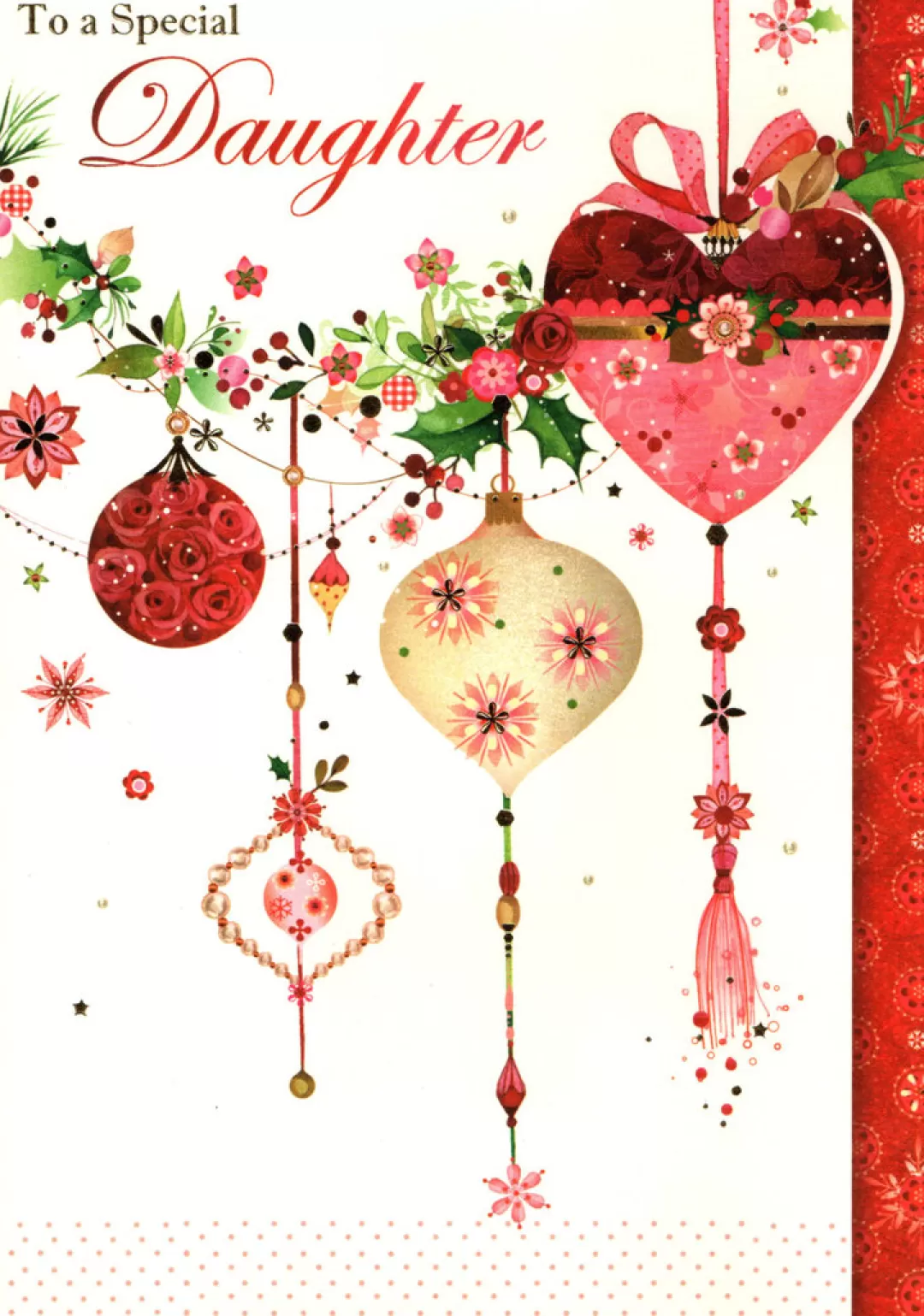 The Christmas Shop Cards For Relatives*Daughter Christmas Card