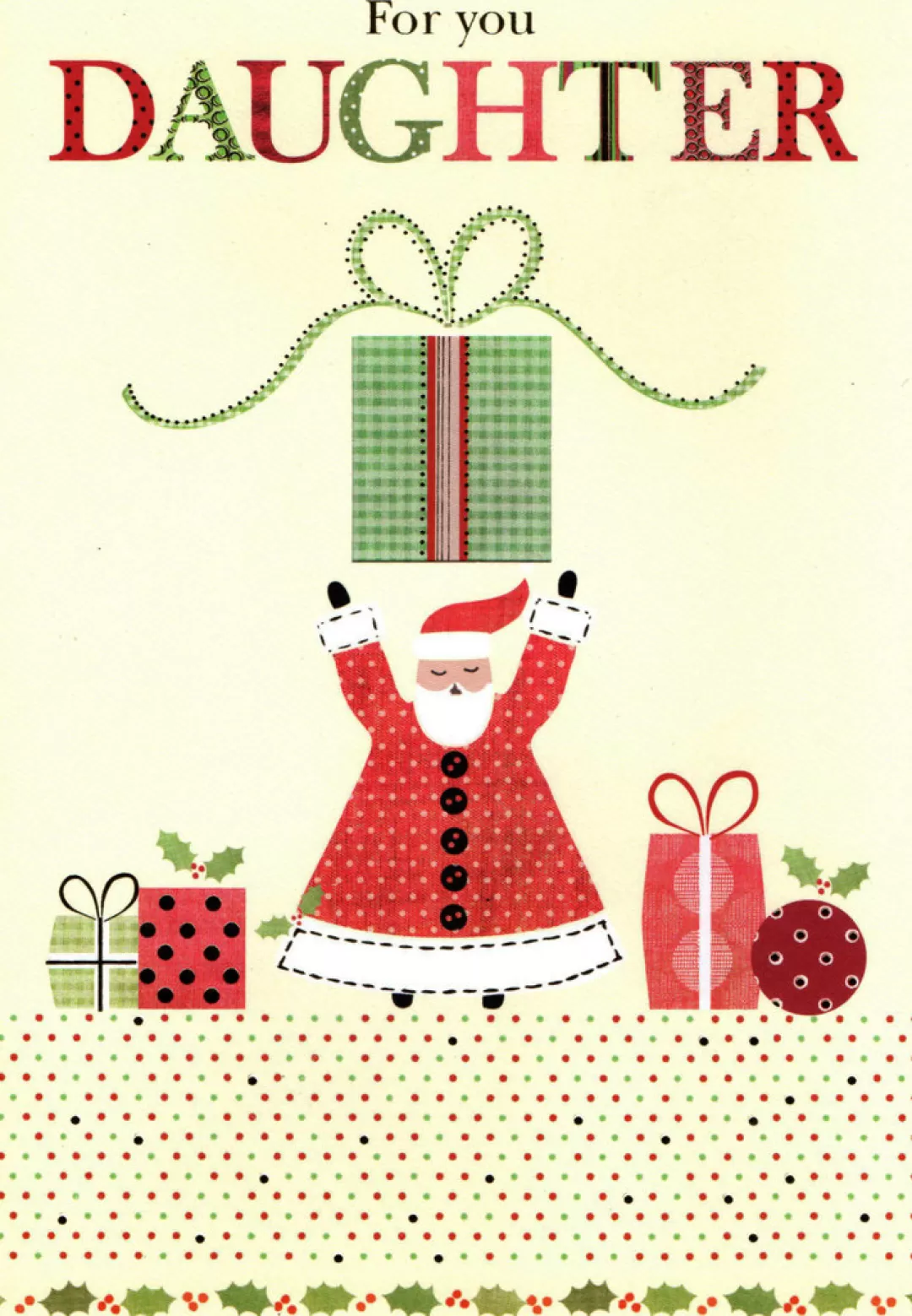 The Christmas Shop Cards For Relatives*Daughter Christmas Card