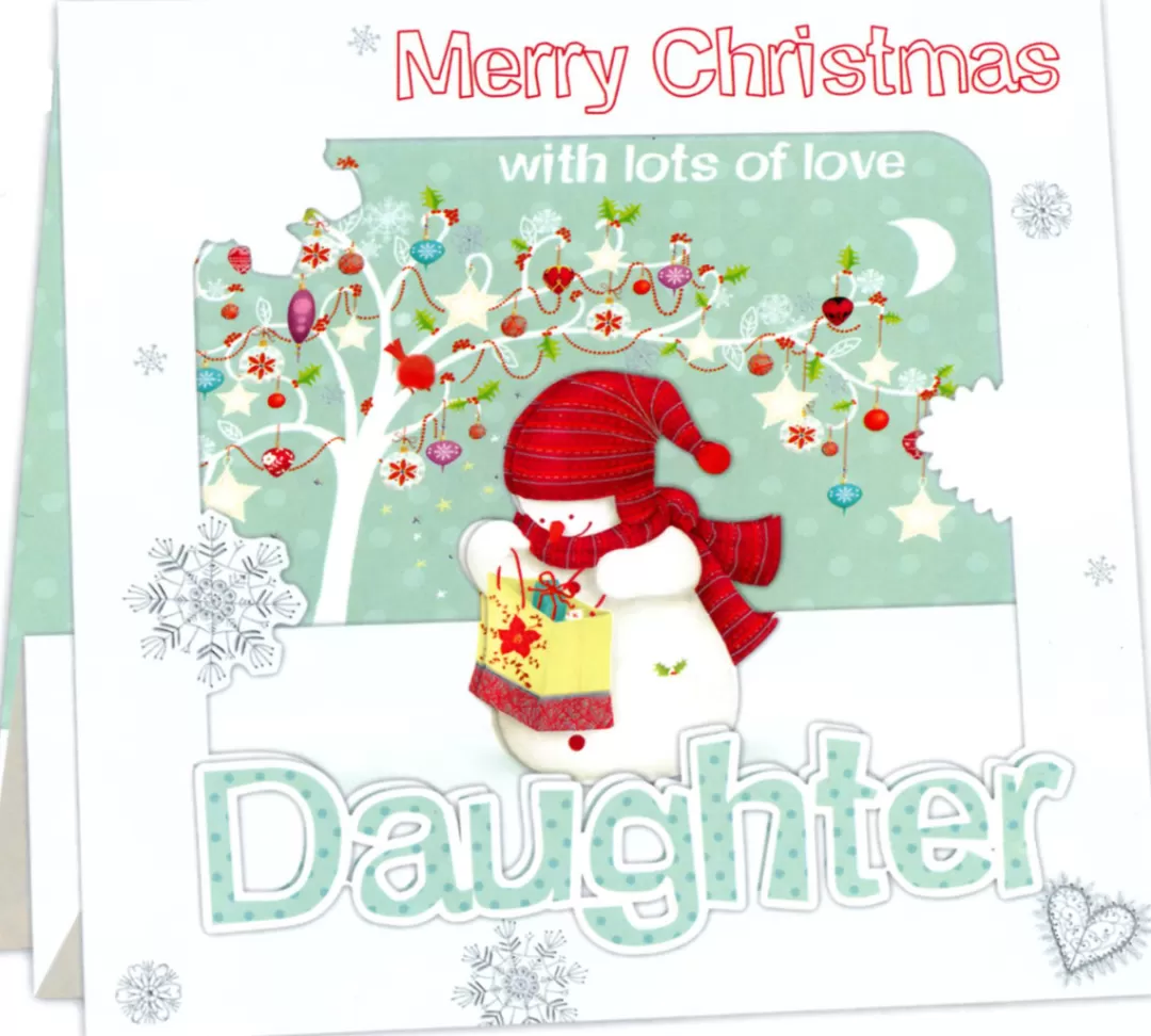 The Christmas Shop Cards For Relatives*Daughter Christmas Card