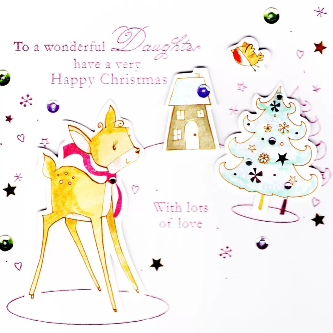 The Christmas Shop Cards For Relatives*Daughter Christmas Card