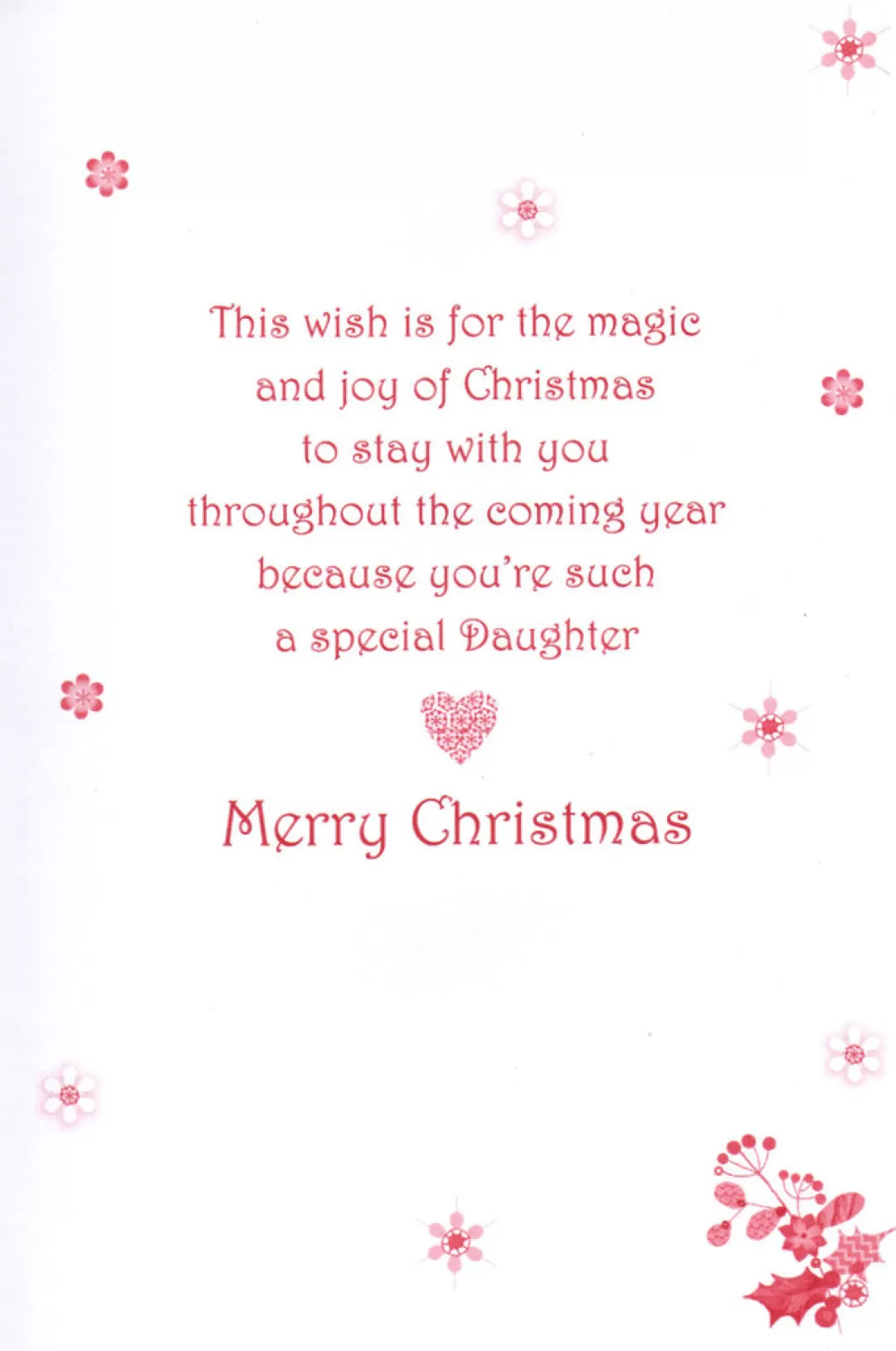 The Christmas Shop Cards For Relatives*Daughter Christmas Card