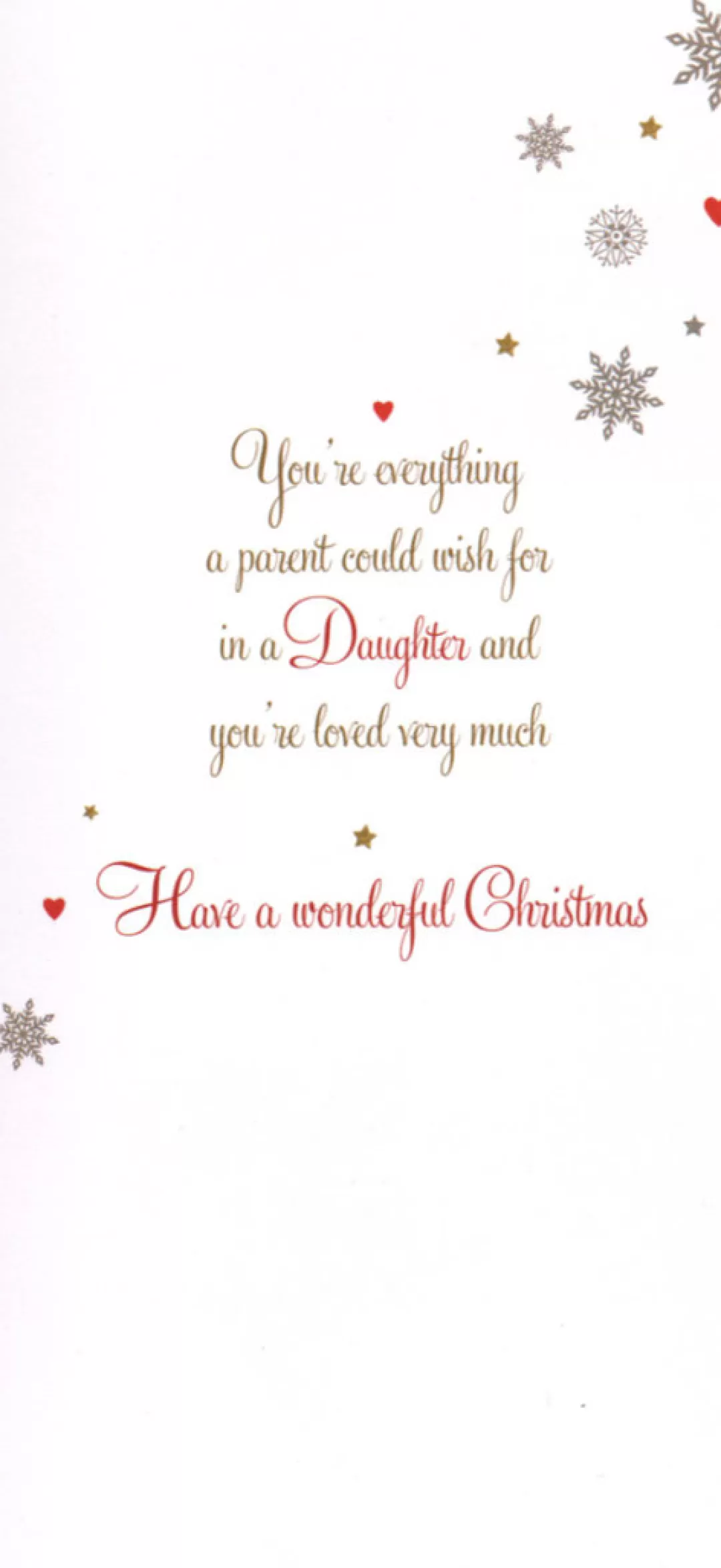 The Christmas Shop Cards For Relatives*Daughter Christmas Card