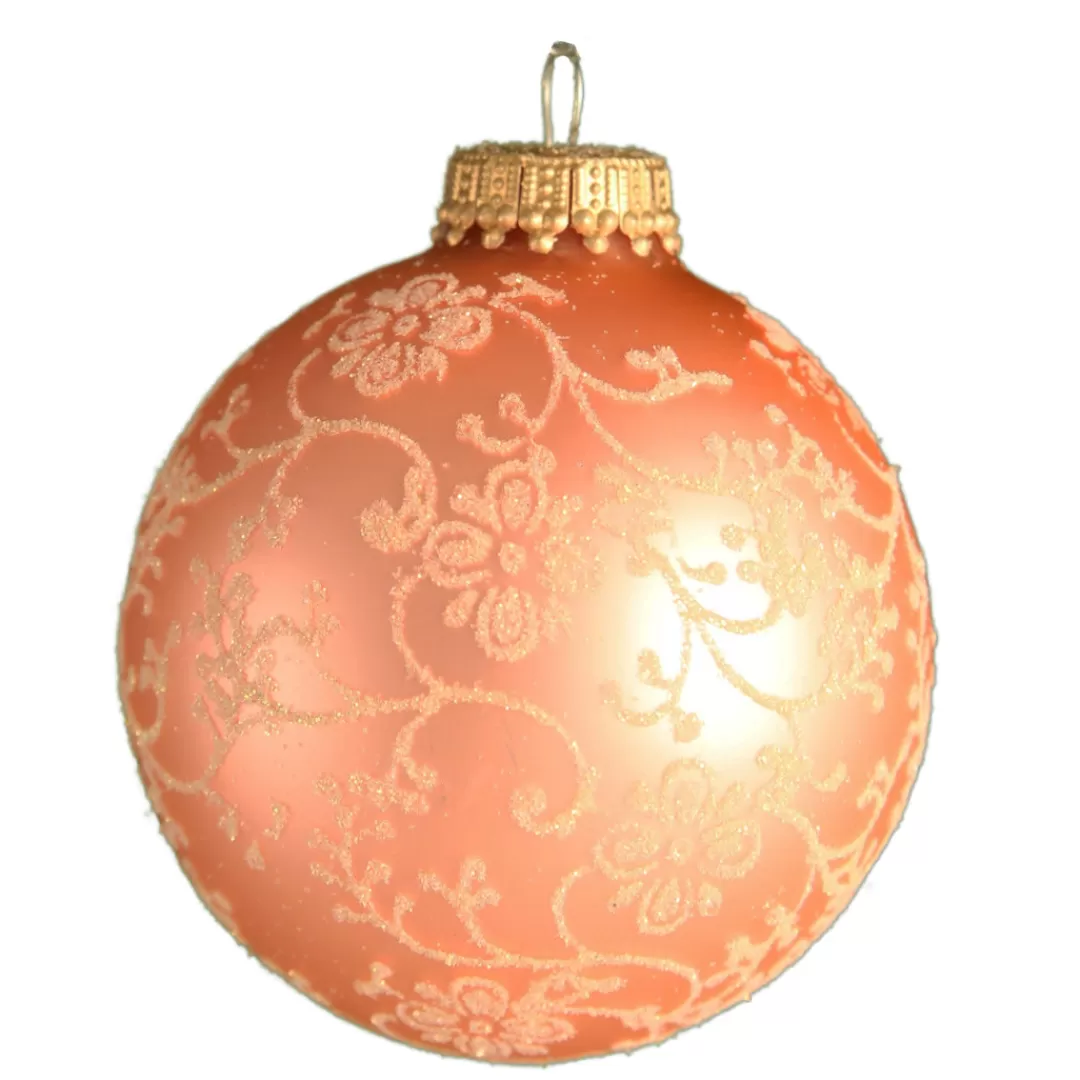 The Christmas Shop Glass*Decorated Pink Baubles