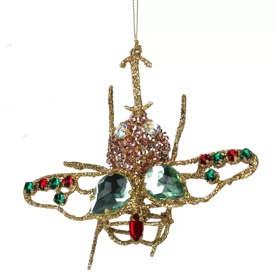 The Christmas Shop Gold Theme*Diamante Beetle