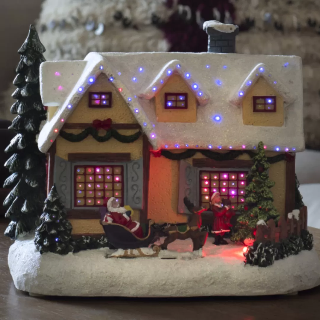 The Christmas Shop Electric Operated Lights | Lighted Houses*Fibre Optic House