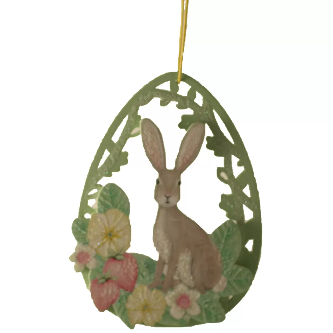 The Christmas Shop Easter Etc. | Wood*Fretwork Egg With Bunny