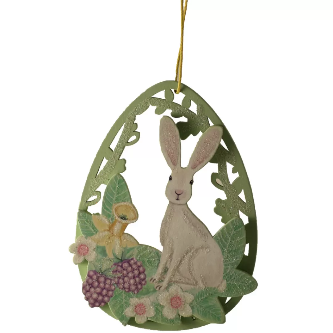 The Christmas Shop Easter Etc. | Wood*Fretwork Egg With Bunny