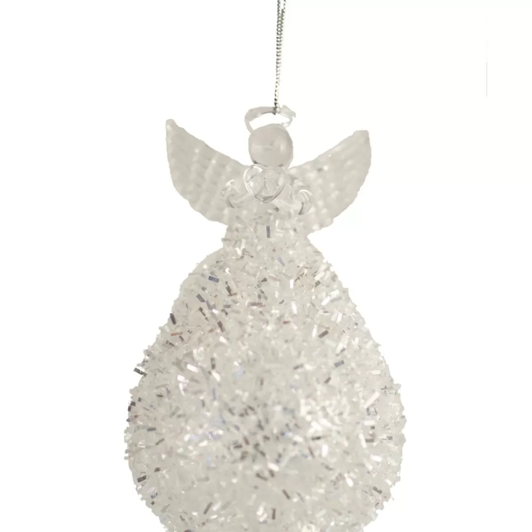 The Christmas Shop Glass | Silver & White Theme*Glass Angel