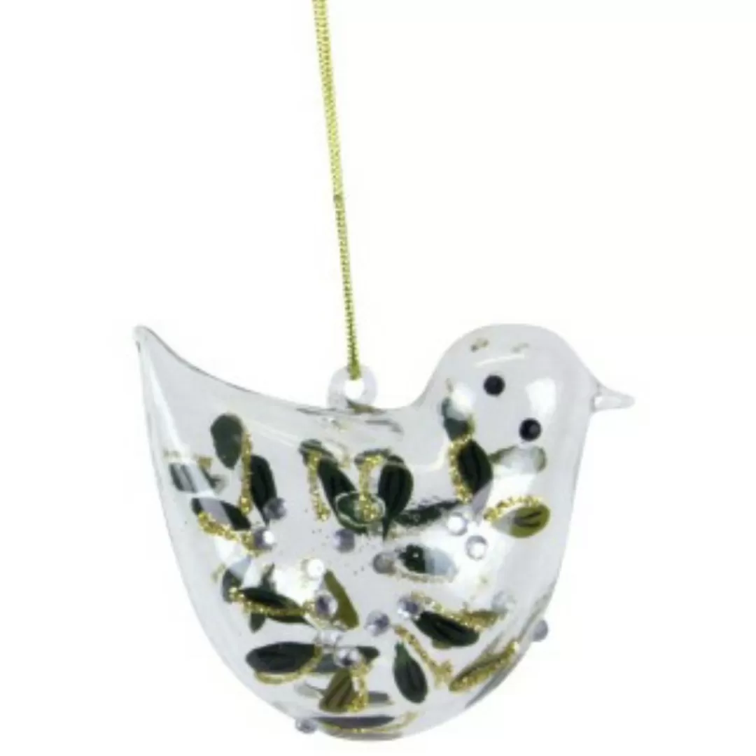 The Christmas Shop Characters | Glass*Glass Bird With Mistletoe Motifs