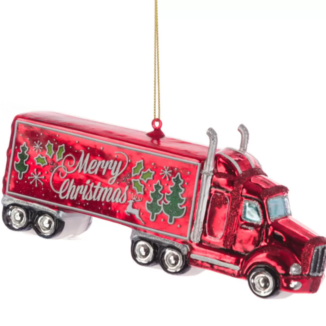 The Christmas Shop Glass | Red Theme*Glass Christmas Truck