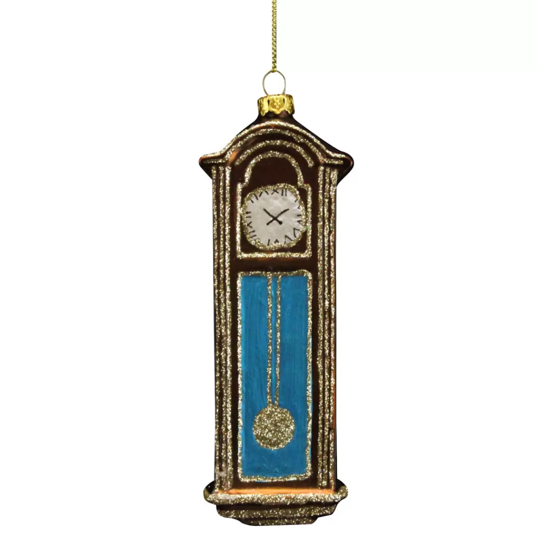 The Christmas Shop Glass | Gold Theme*Glass Grandfather Clock