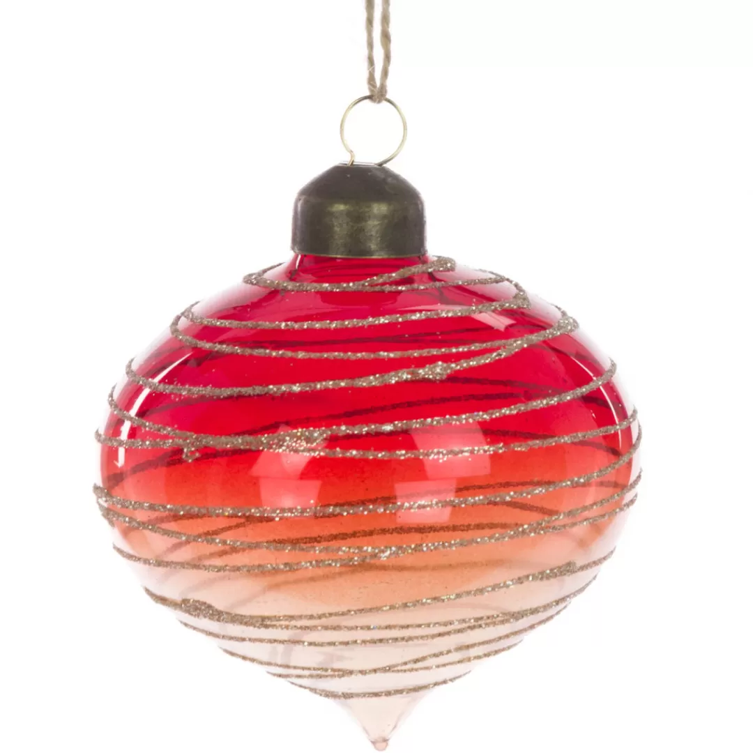 The Christmas Shop Red Theme | Glass*Glass Onion Bauble