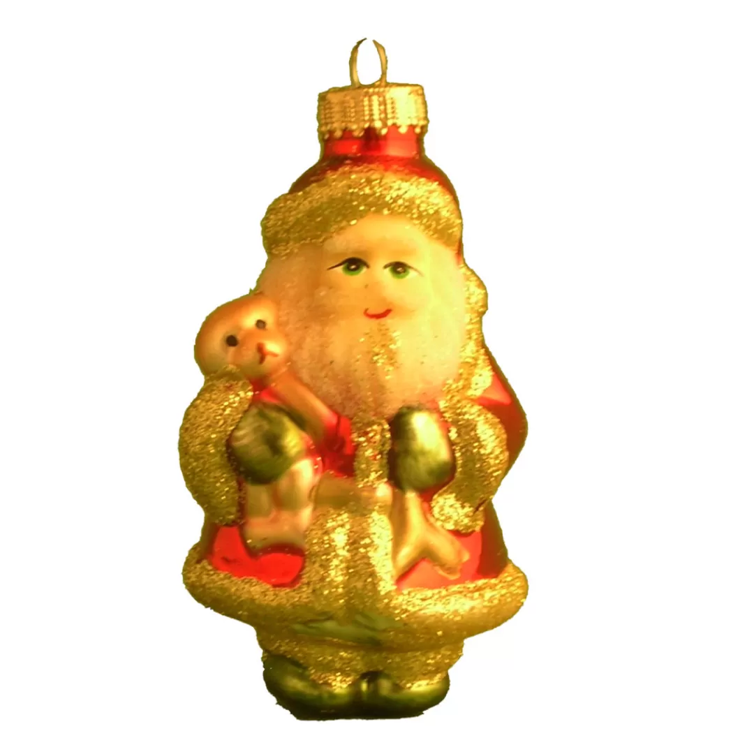 The Christmas Shop Characters | Glass*Glass Santa With Teddy