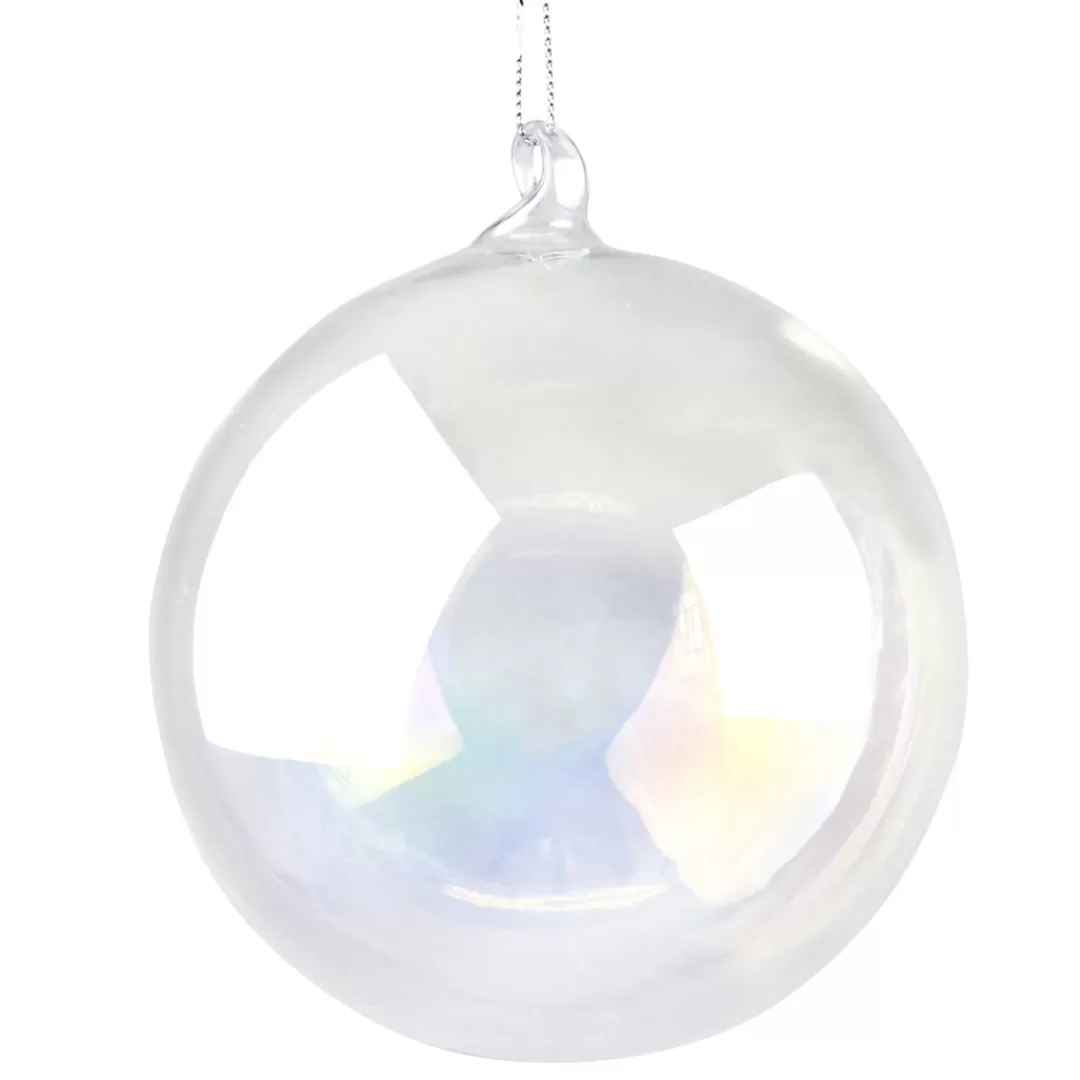 The Christmas Shop Glass | Silver & White Theme*Glass Soap Bubble