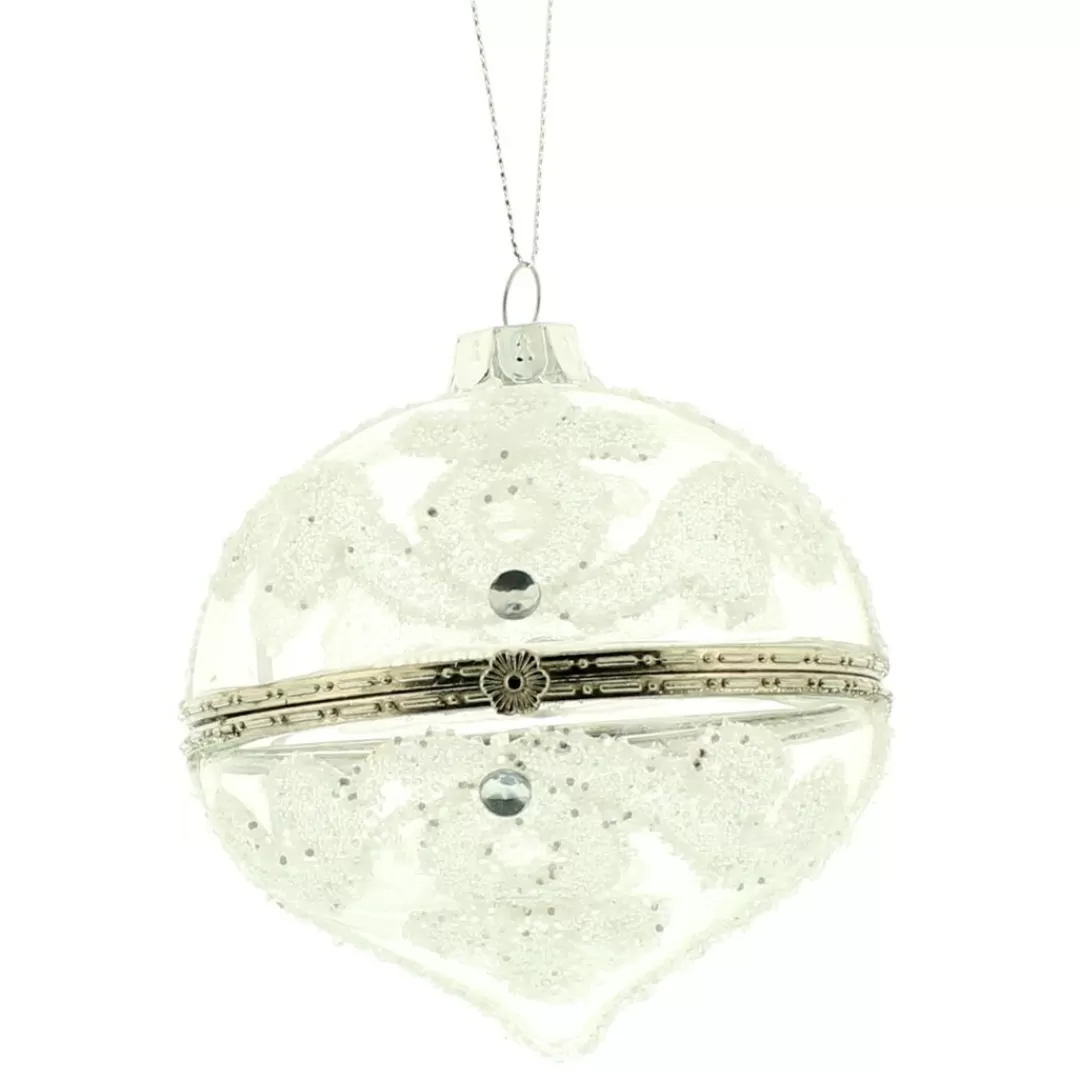 The Christmas Shop Glass | Silver & White Theme*Glass Trinket Holder