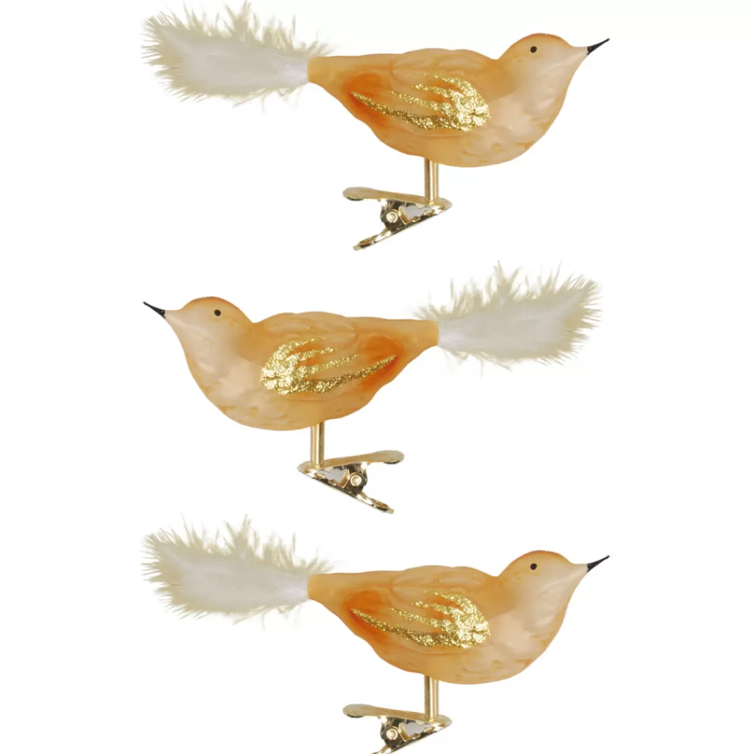 The Christmas Shop Glass | Gold Theme*Gold Glass Birds