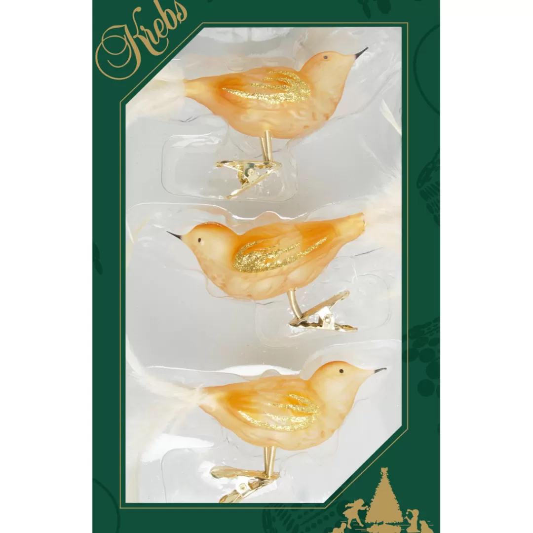 The Christmas Shop Glass | Gold Theme*Gold Glass Birds