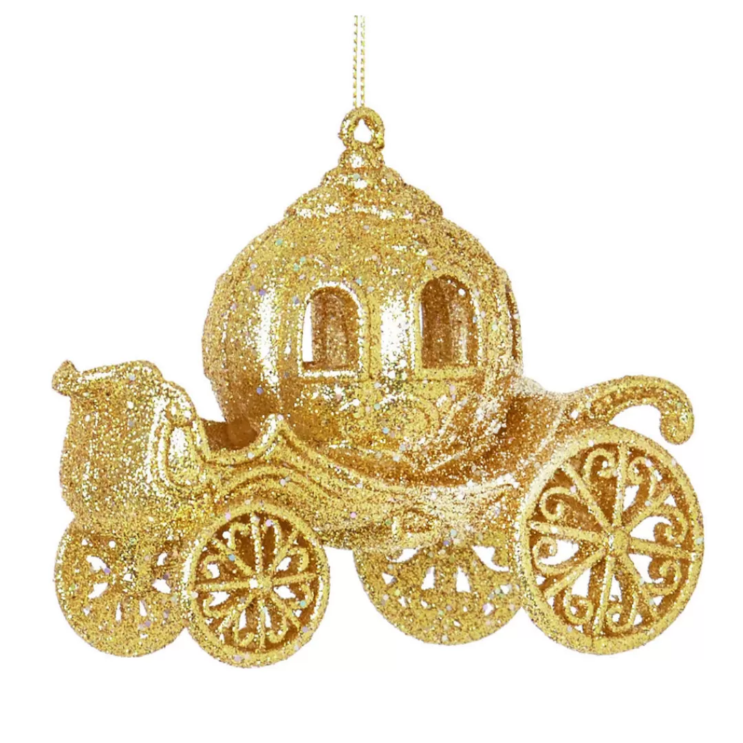 The Christmas Shop Gold Theme*Gold Glitter Carriage