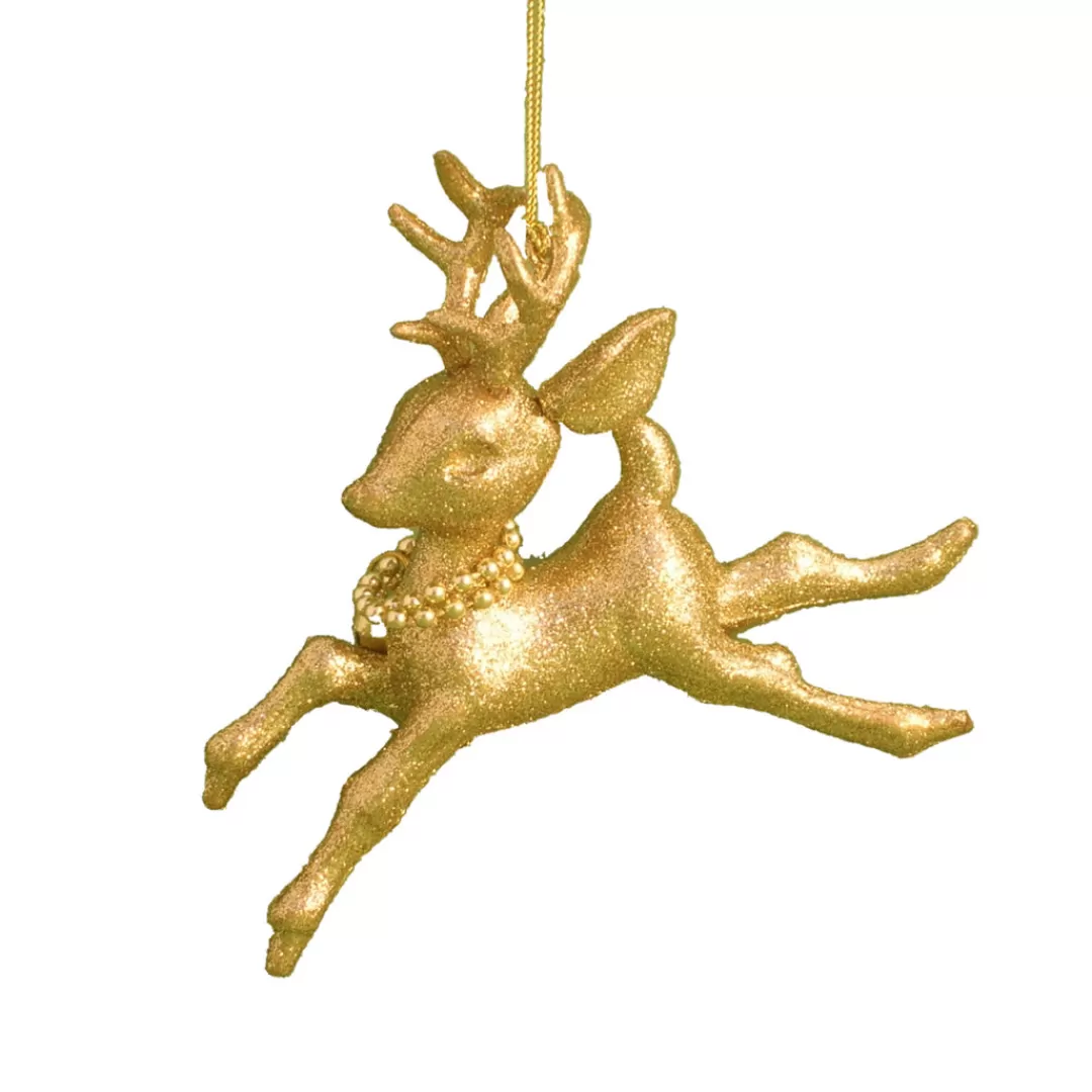 The Christmas Shop Characters | Gold Theme*Gold Glitter Reindeer (prancing)