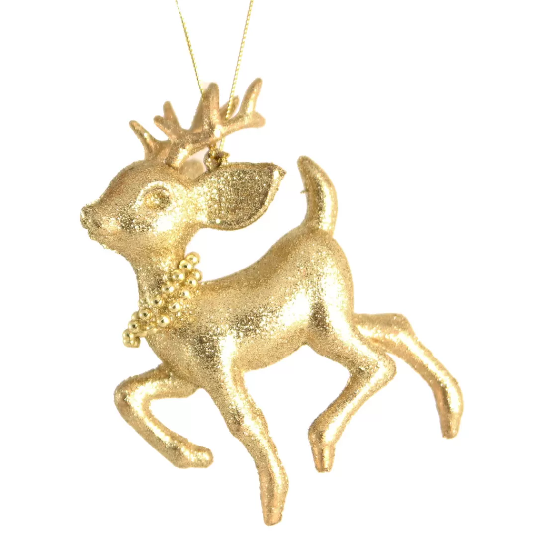 The Christmas Shop Characters | Gold Theme*Gold Glitter Reindeer (trotting)