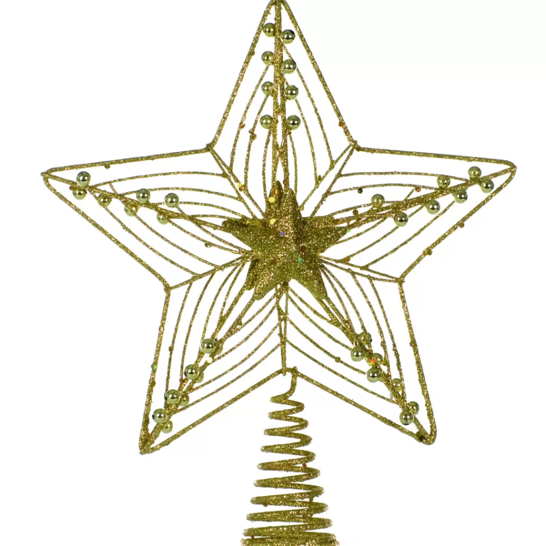 The Christmas Shop Treetop Stars | Gold Theme*Gold Glitter Treetop Star