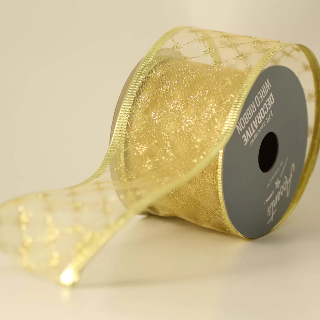 The Christmas Shop Ribbon | Gold Theme*Gold Sheer Ribbon