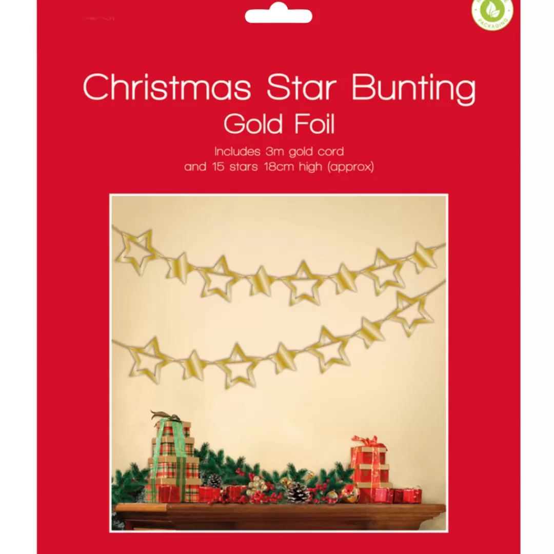 The Christmas Shop Paper Decorations | Banners & Signs*Gold Star Bunting