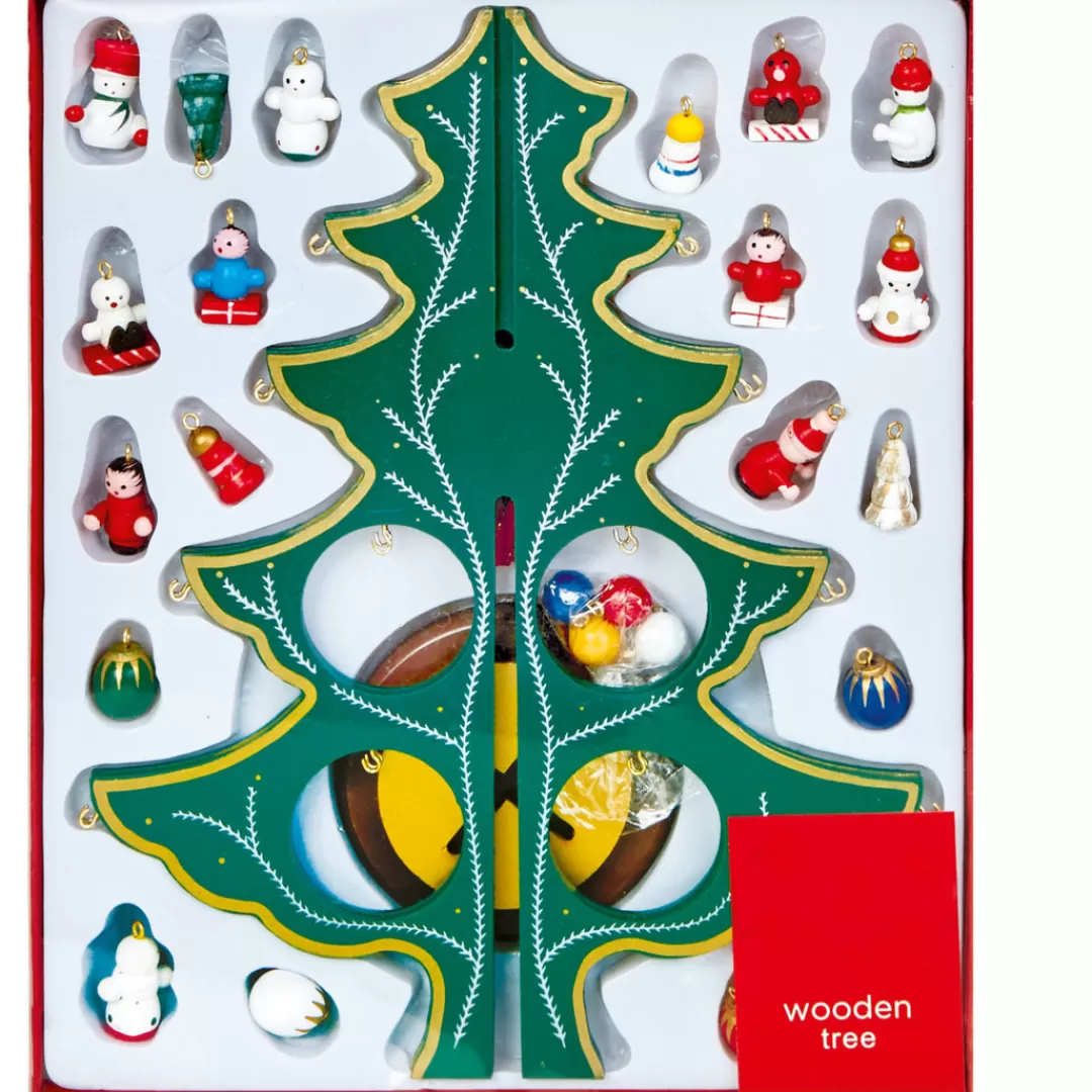 The Christmas Shop Wooden Ornaments | Advent Calendars - Card, Fabric And Wood*Green Wood Tree