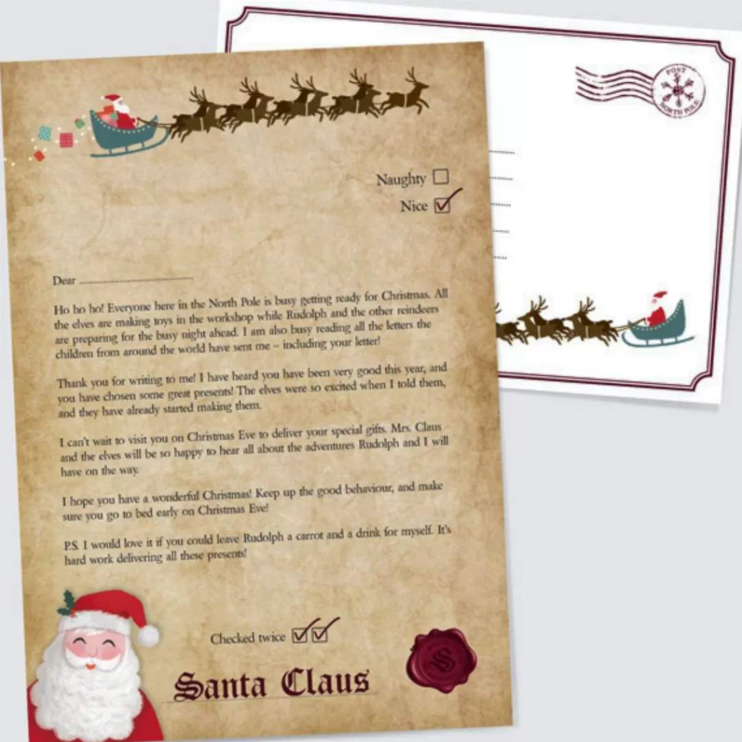 The Christmas Shop Single Cards*Letter From Santa