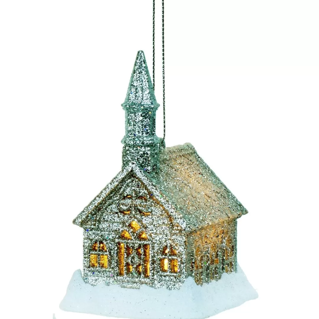 The Christmas Shop Battery Operated Lights | Silver & White Theme*Light-up Chapel